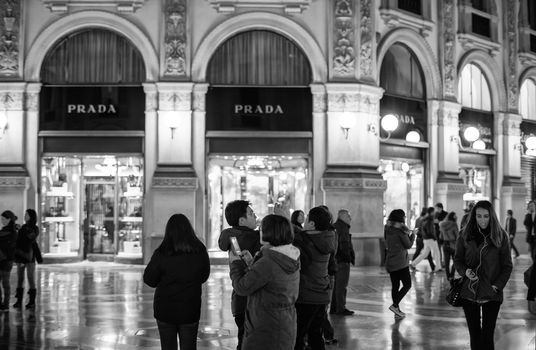 MILAN, ITALY - NOVEMBER, 24: People using smartphone in Milan on November 24, 2014