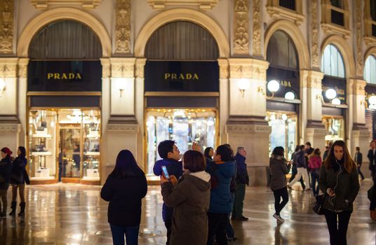 MILAN, ITALY - NOVEMBER, 24: People using smartphone in Milan on November 24, 2014