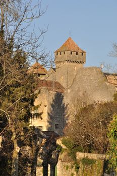 France, Aquitaine, Dordogne, Beaumont-du-P�rigord, St Front fortified church