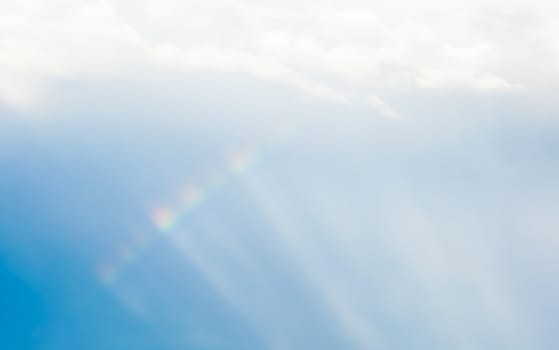 Rainbow on blue sky after rain. Stockholm, Sweden.