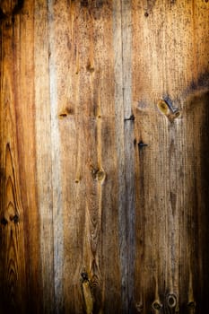 Old wooden plank, wall and floor boards.