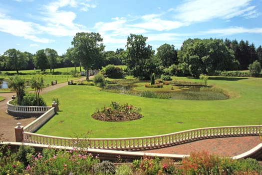 A large garden in the south of england