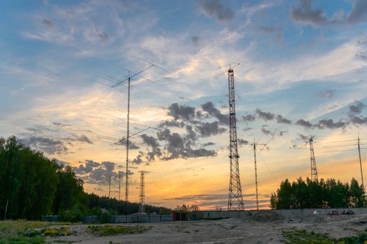 Antenna field, located in Moscow District, Russia