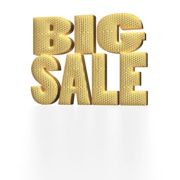 Glossy three-dimensional inscription Big Sale as a sign.