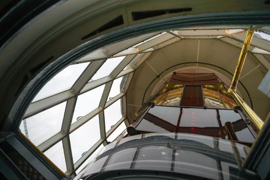 A Small Lamp Inside the Fresnel Lens makes all the light needed