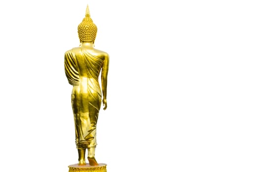 The Buddha Image Art on Isolated White Background