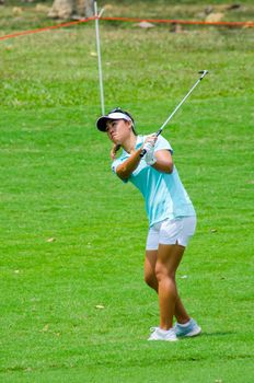 CHONBURI - FEBRUARY 28: Danielle Kang of USA in Honda LPGA Thailand 2015 at Siam Country Club, Pattaya Old Course on February 28, 2015 in Chonburi, Thailand.