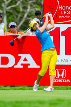 CHONBURI - FEBRUARY 28: Hee Young Park of South Korea in Honda LPGA Thailand 2015 at Siam Country Club, Pattaya Old Course on February 28, 2015 in Chonburi, Thailand.