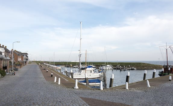 old village ouddorp with smaal harbor