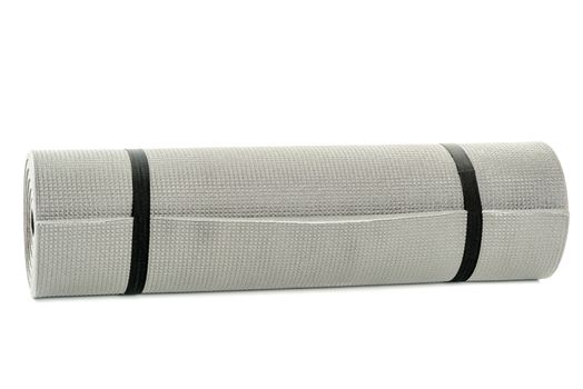 Rolled up yoga mat