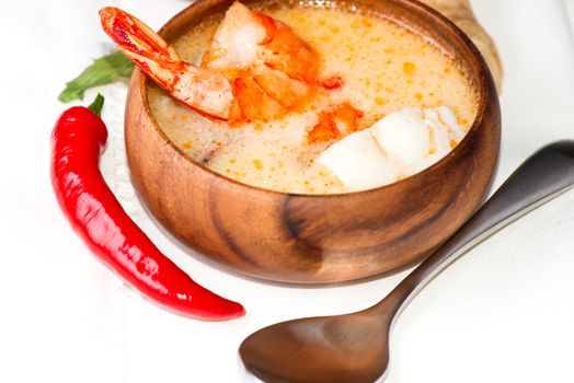 Shrimp and fish soup, Thai traditional food