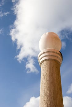 lighting urban yard street lamp on decorative column