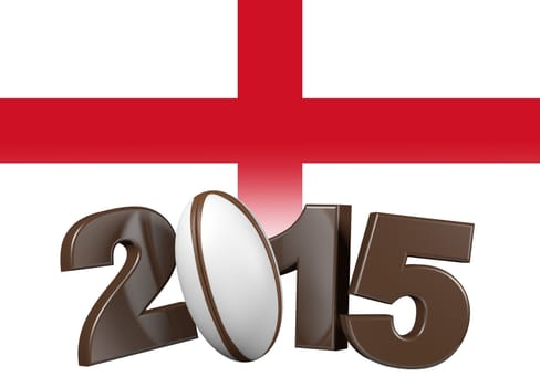 Brown Rugby 2015 design with England Flag