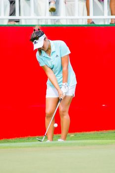 CHONBURI - FEBRUARY 28: Danielle Kang of USA in Honda LPGA Thailand 2015 at Siam Country Club, Pattaya Old Course on February 28, 2015 in Chonburi, Thailand.