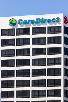 EL SEGUNDO, CA/USA - MARCH 7, 2015: CarsDirect headquarters and logo. CarsDirect is an American online automotive research portal and car buying service.