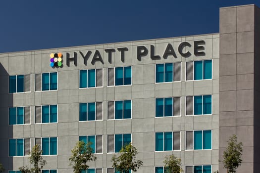 EL SEGUNDO, CA/USA - MARCH 7, 2015: Hyatt Place motel. Hyatt Hotels Corporation is an American international company and operator of hotels.