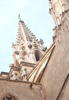 Gothic Cathedral detail. La Seu, Palma de Mallorca, Balearic islands, Spain.