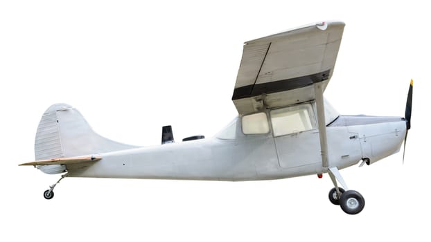 Old plane isolated on white background with clipping paths