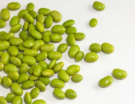 Japanese cuisine edamame bean (boiled green soy beans)