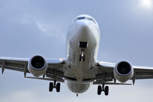 Airplane and the sky