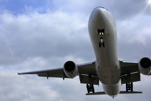 Airplane and the sky