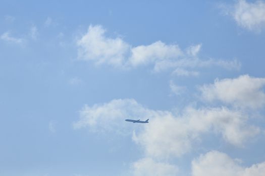 Airplane and the sky