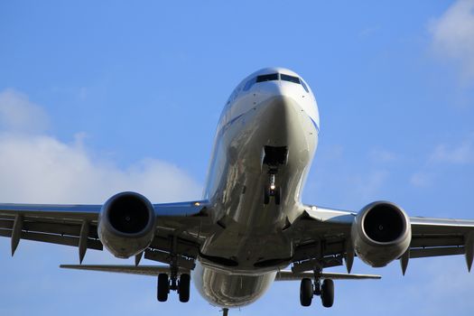 Airplane and the sky