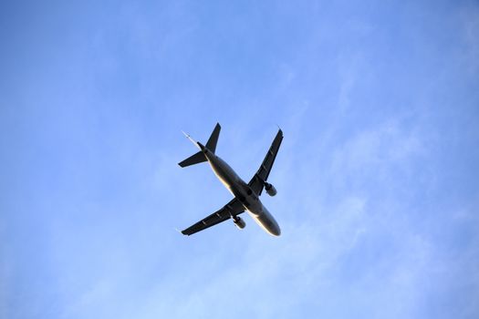 Airplane and the sky