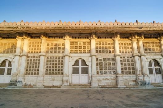 Facade of Sarkhej Roza mosque, Ahmedabad, Gujarat, India