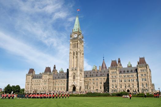 Changing of the guard at the Parliament of Canada in Ottawa