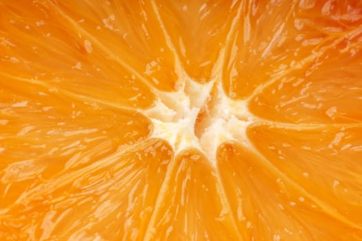 Macro shot of a half cut orange. Perfect as organic background.