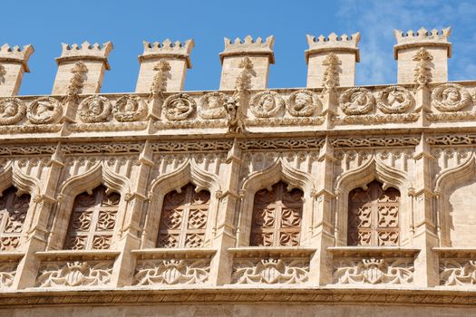 Detail of the Lonja de la Seda of Valencia in Spain. This small complex of late gothic buildings, originally was used to trade silk. From 1996 it's part of UNESCO World Heritage Sites.