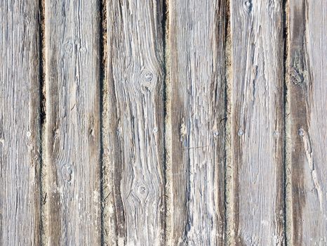 Weathered wood background texture. Old rugged planks with screws for background texture.