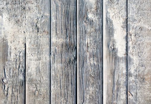 Weathered wood background texture. Old rugged planks with screws for background texture.