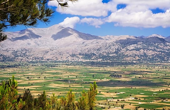 Landscape: plateau in the mountains of Crete, Greece.
