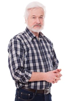 Handsome, elderly man with white beard