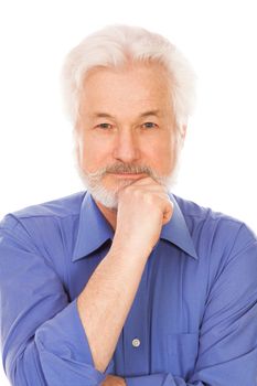 Handsome, elderly man with white beard