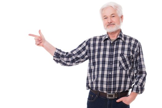 Handsome, elderly man with white beard