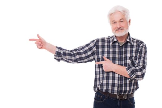 Handsome, elderly man with white beard