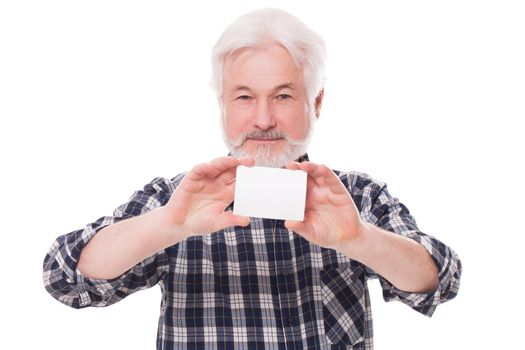 Handsome, elderly man with white beard