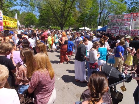 The 2014 Tulip Festival at Washington Park in Albany, New York State