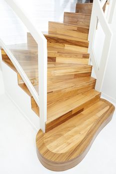 View of interior wooden stairs 