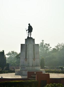 Mahatma Gahdhi statue in the center of Jaipur, India