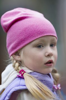 Little girl with blond hair