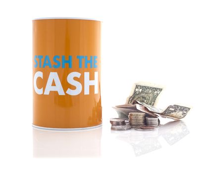 Stash the Cash Money Saving Concept