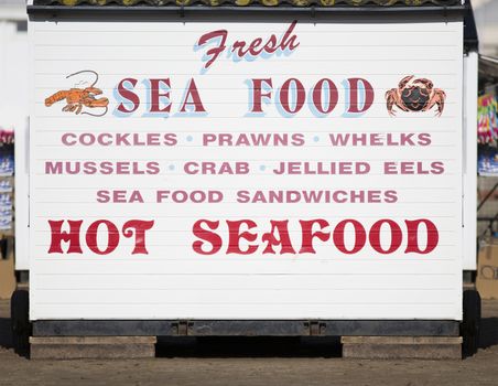 Sea Food Stall on Weston-Super-Mare Beach