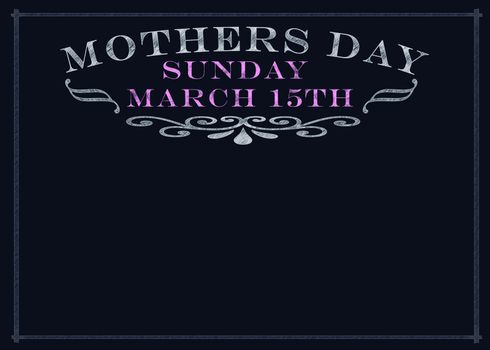 Mothers Day Sunday March 15th 2015 on Chalkboard