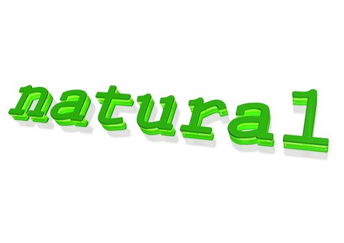 Three-dimensional inscription of natural. Concept of natural products.
