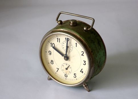 Picture of retro old dusty alarm clock