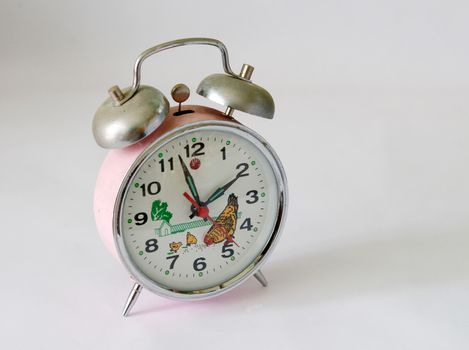 Picture of retro old dusty alarm clock